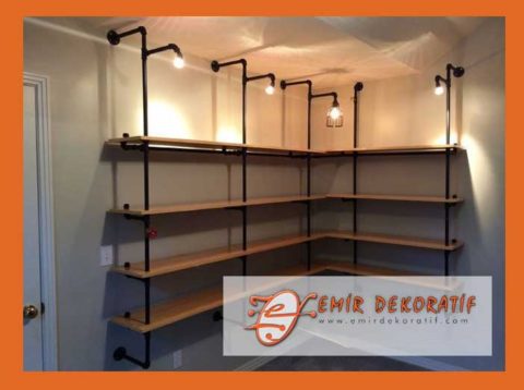 Ferforje L Model Duvar Rafı