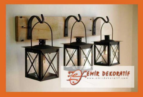 Ferforje Duvar askılı mumluklar