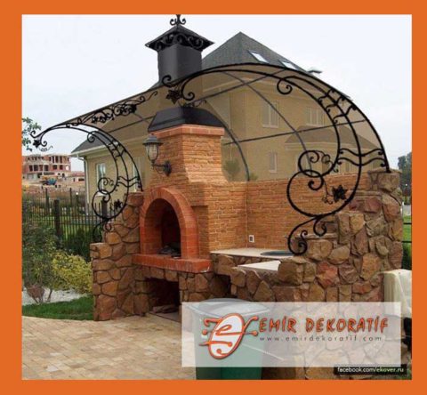 Ferforje Bahçe Şömine Korkuluğu