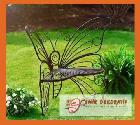 ferforje kelebek sandalye