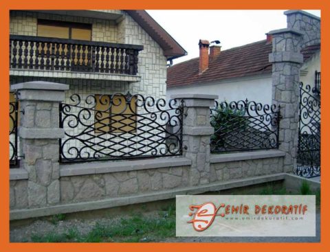 Ferforje yatay duvar korkuluk modelleri