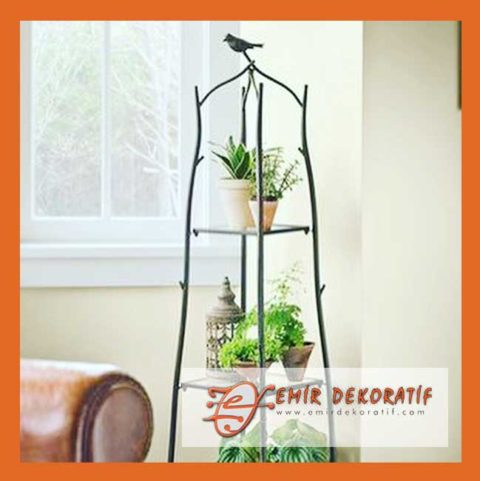 Ferforje ayaklı raflar